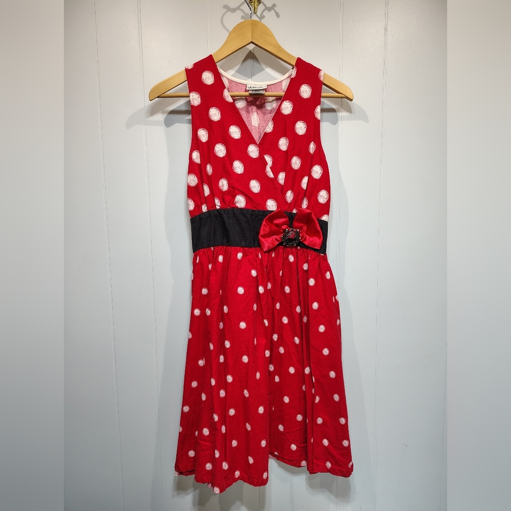 Disney Parks Minnie Mouse Red Polka Dot Dress Medium‎ Retro
